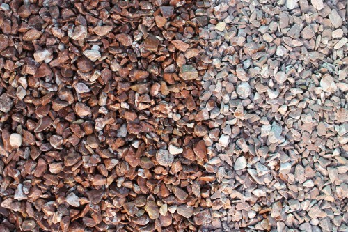  Розовая мраморная галька (щебень галтованный розовый) фр.10-20 мм.  купить  в Москве мрамор розовый, красный ландшафтный декоративный окатанный округлый щебень 13500 руб/т   фото 